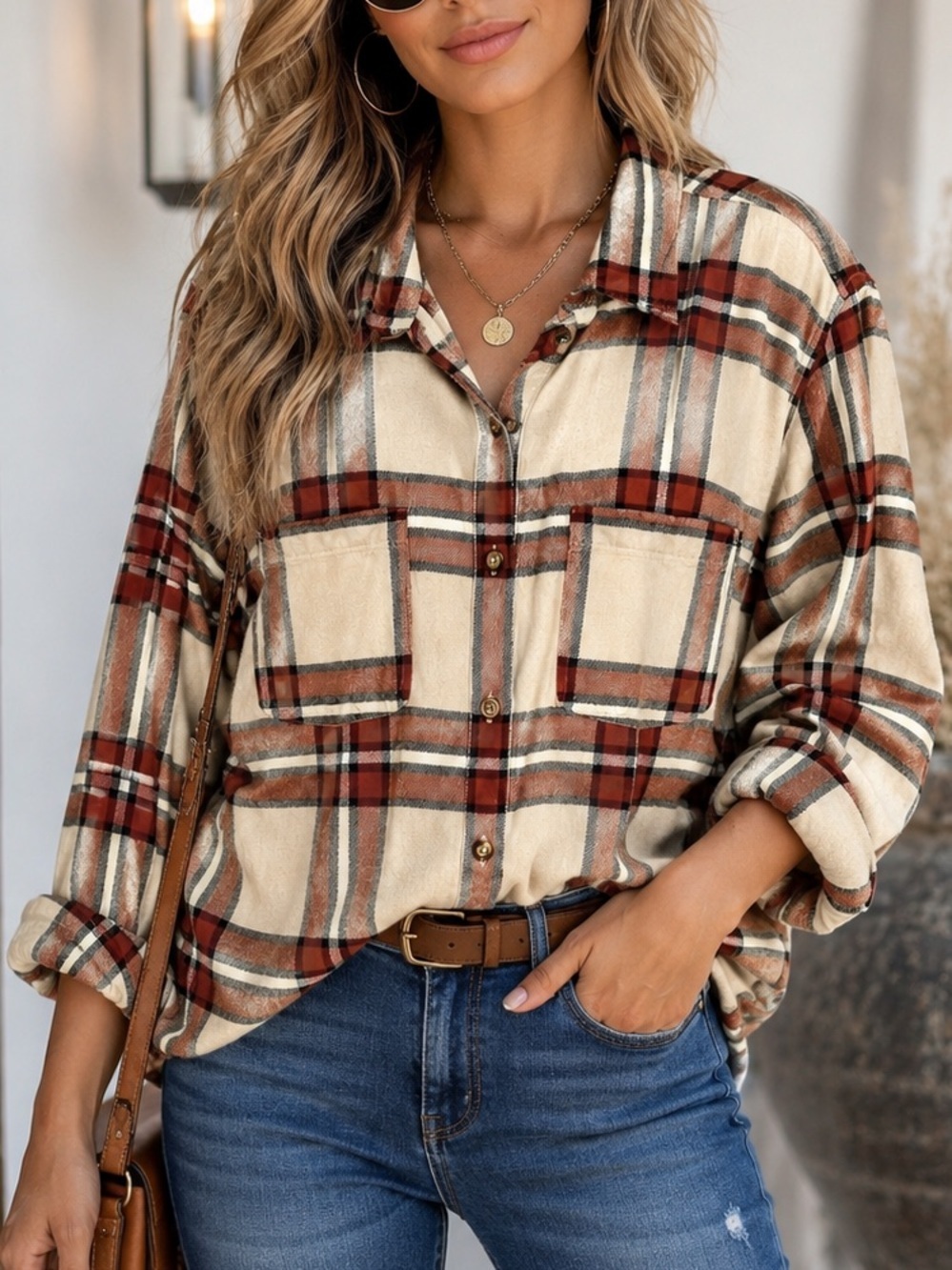 Universal Thread Plaid Top (O5)​​